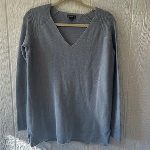 Eddie Bauer Light Blue V-Neck Knit Sweater Tunic